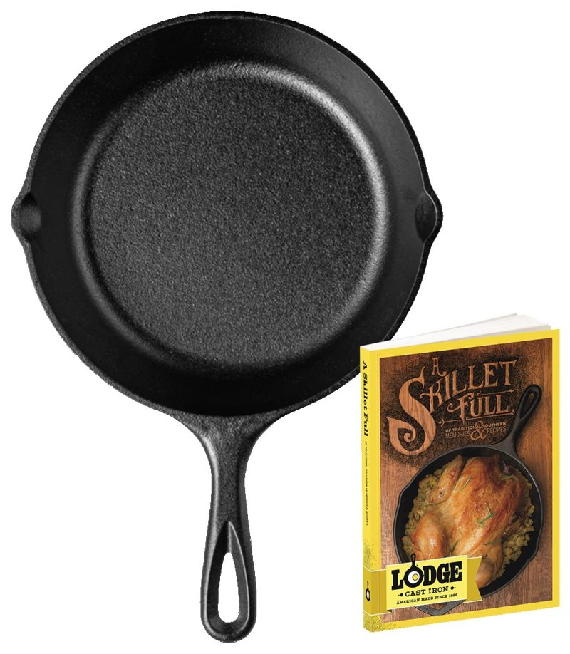 Lodge 8" Cast Iron/Skillet Full Cookbook Gift Set - 3