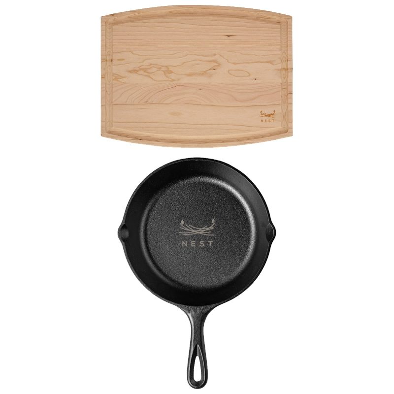 Lodge 8" Skillet/12" Arch Cutting Board Gift Set - 1