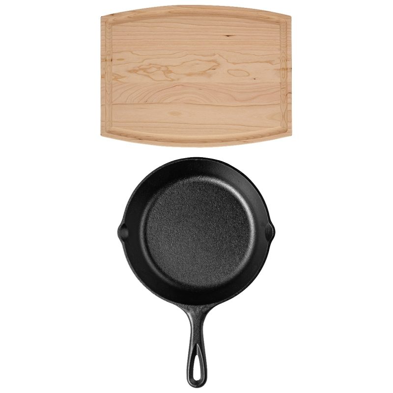 Lodge 8" Skillet/12" Arch Cutting Board Gift Set - 2