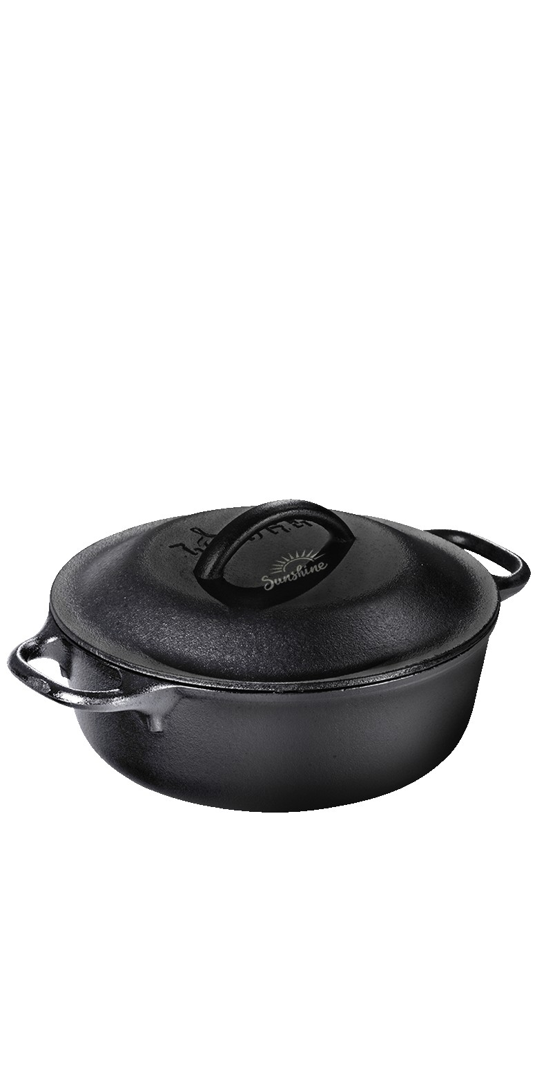 Lodge-2-Qt-Cast-Iron-Dutch-Oven-LCI21 Lodge 2 Qt Cast Iron Dutch Oven