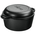 Lodge 5 Qt Cast Iron Double Dutch Oven - 1