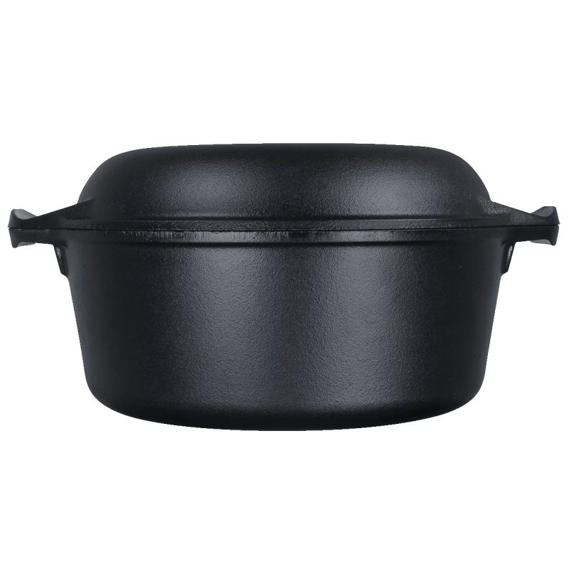 Lodge 5 Qt Cast Iron Double Dutch Oven - 2