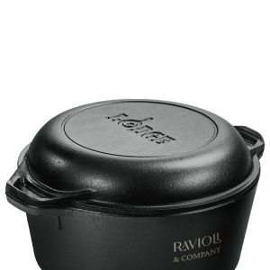 Lodge 5 Qt Cast Iron Double Dutch Oven