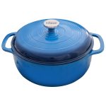 Lodge 6 Qt Blue Enameled Cast Iron Dutch Oven - 1